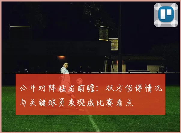 公牛对阵猛龙前瞻：双方伤停情况与关键球员表现成比赛看点
